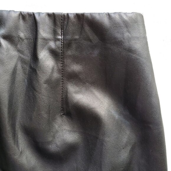 Via Masini 80 Faux Leather Pull on Pants Black Made in Italy Size 44 - Picture 10 of 16